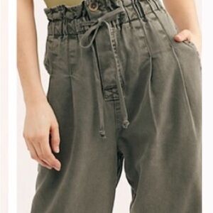 Free People Sage Green Drawstring Pants